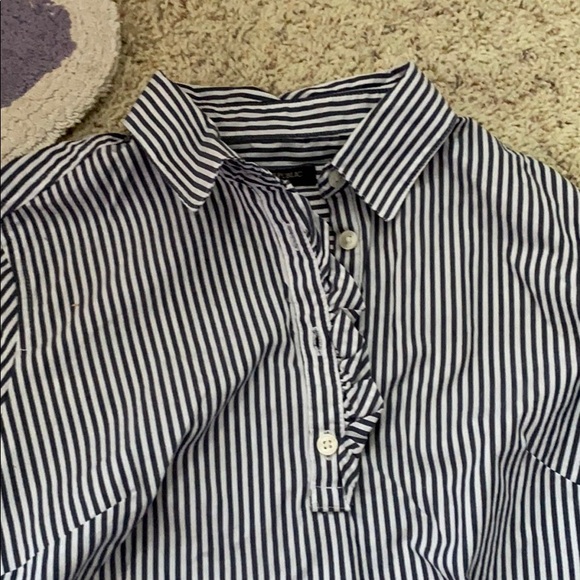 Ruffled, collared Stripe Shirt - Picture 2 of 2